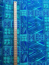 Traditional Polynesian Tapa Light Barkcloth Fabric - Lavander & Black, 36" X 45" (1 Yard)