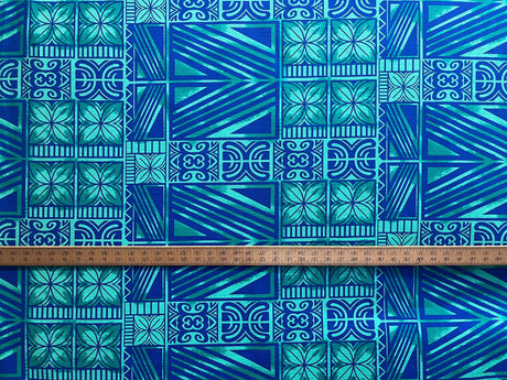 Cotton Barkcloth Fabric Traditional Polynesian Tapa Print