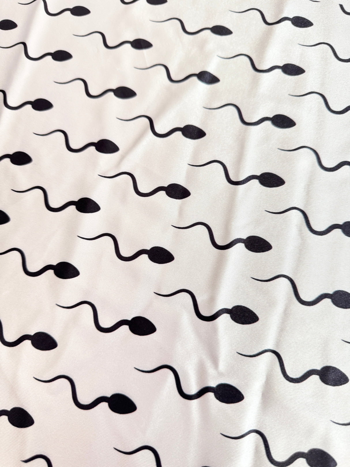 Printed Nylon Spandex White Fastest Swimmer