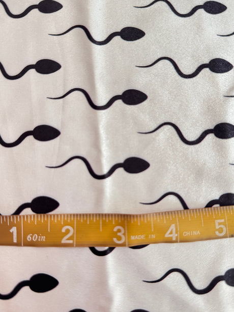 Printed Nylon Spandex White Fastest Swimmer