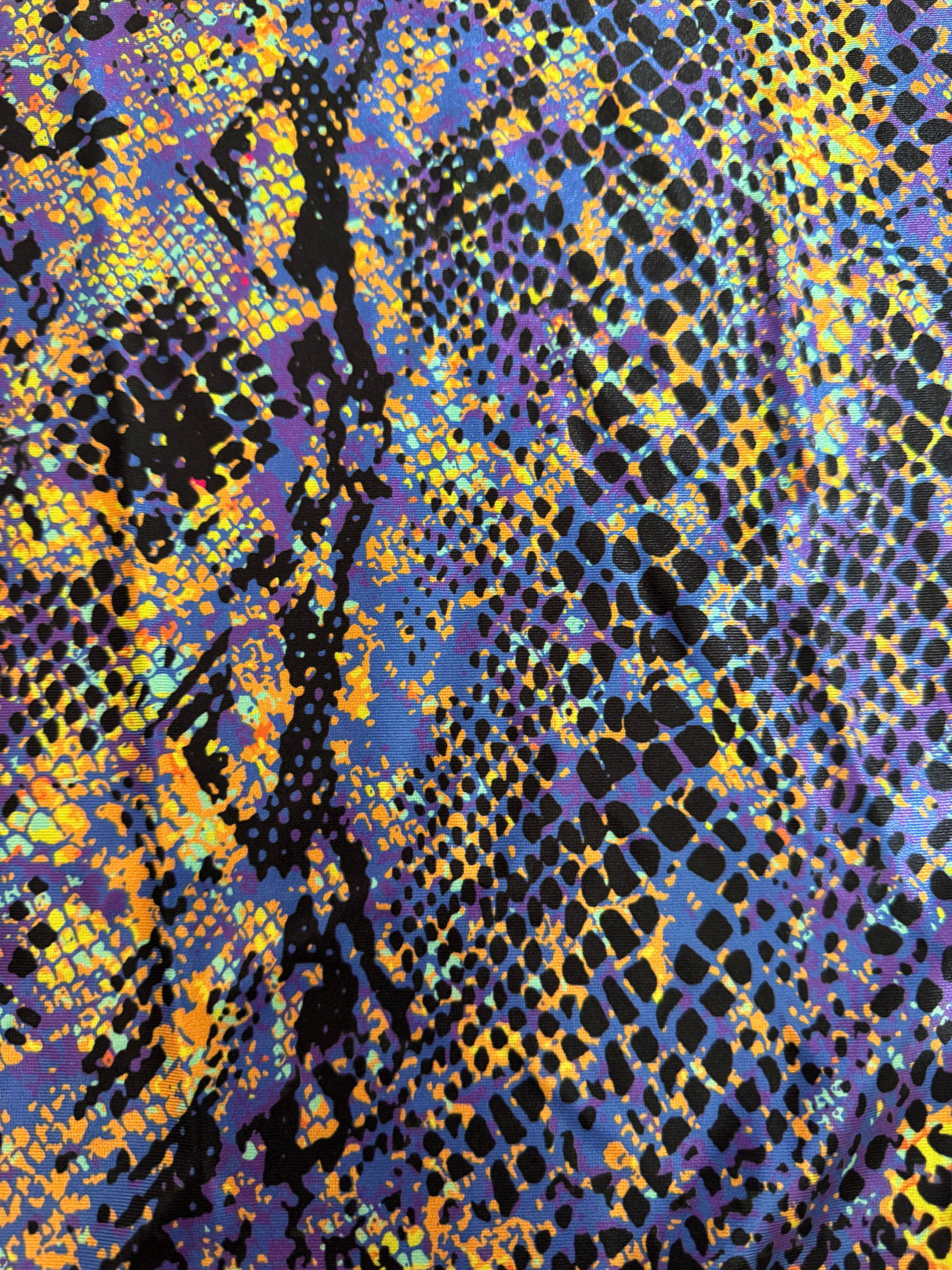 Printed Nylon Spandex Purple Snake