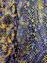 Printed Nylon Spandex Purple Snake
