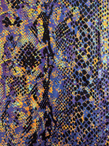 Printed Nylon Spandex Purple Snake