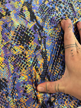 Printed Nylon Spandex Purple Snake