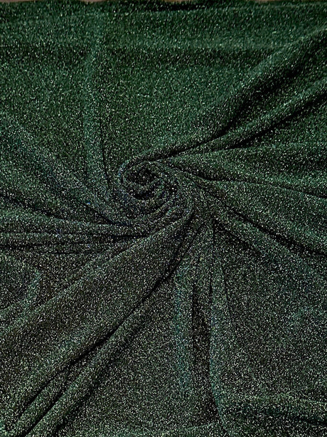 Stretch Glitter Lurex Jersey Hunter Green