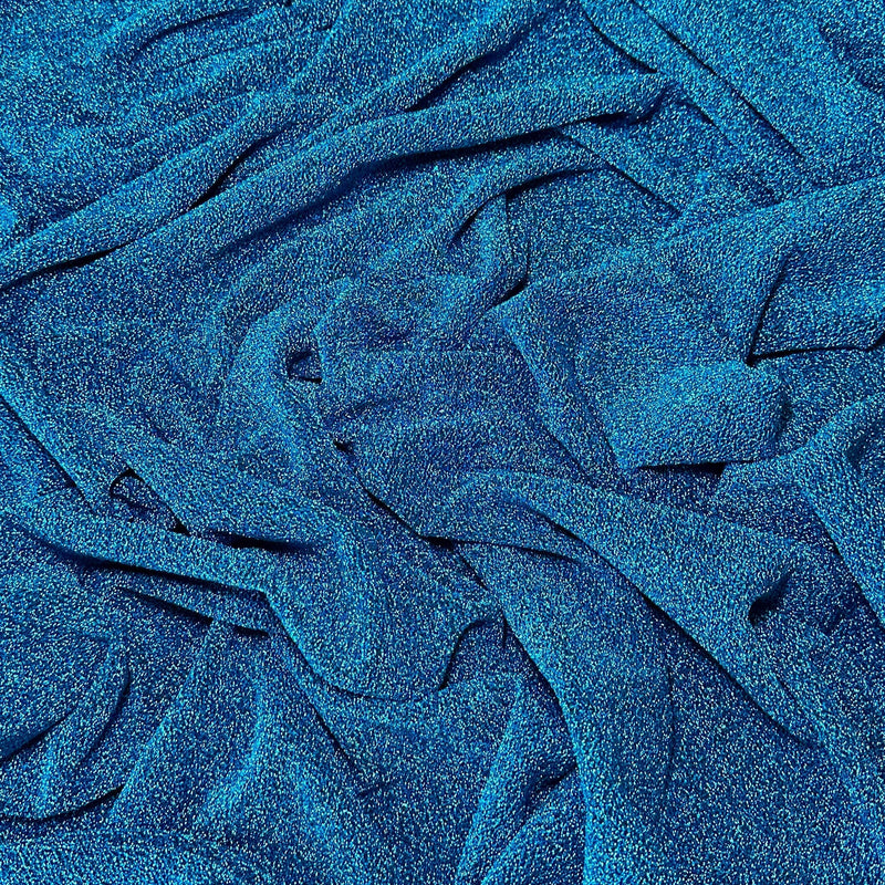 Turquoise Glitter Lurex Jersey