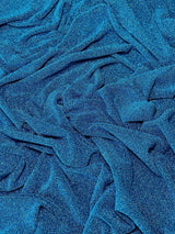 Turquoise Glitter Lurex Jersey