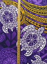 Turtles Traditional Tattoo Polyester Fabric - Floating Turtles, 72" L x 45" W (1 Sarong)