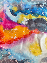 Printed Nylon Spandex Watercolor Galaxy Splash