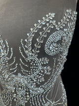 Silver Rhinestone Bodice Appliqué
