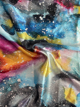 Printed Nylon Spandex Watercolor Galaxy Splash