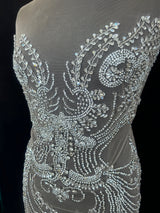 Silver Rhinestone Bodice Appliqué