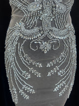 Silver Rhinestone Bodice Appliqué