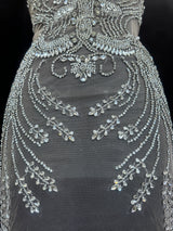 Silver Rhinestone Bodice Appliqué