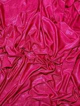 Shiny Foiled Jersey Knit Hot Pink