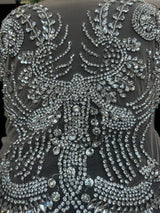 Silver Rhinestone Bodice Appliqué