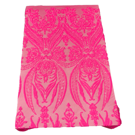 Stretch Sequins Fabric Catina Damask