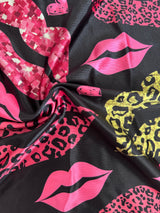 Printed Nylon Spandex Pink Lips