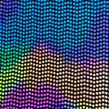 Nylon Spandex Metallic Neon Circle Trans Sequin Fabric