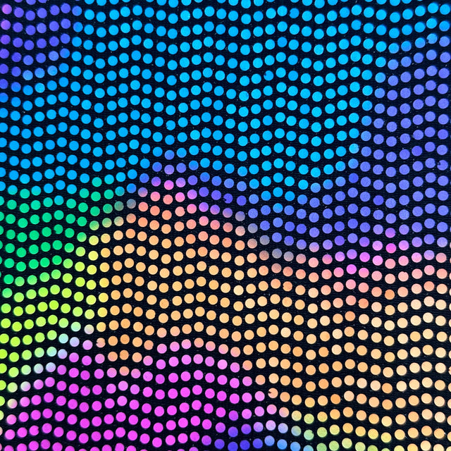 Nylon Spandex Metallic Neon Circle Trans Sequin Fabric