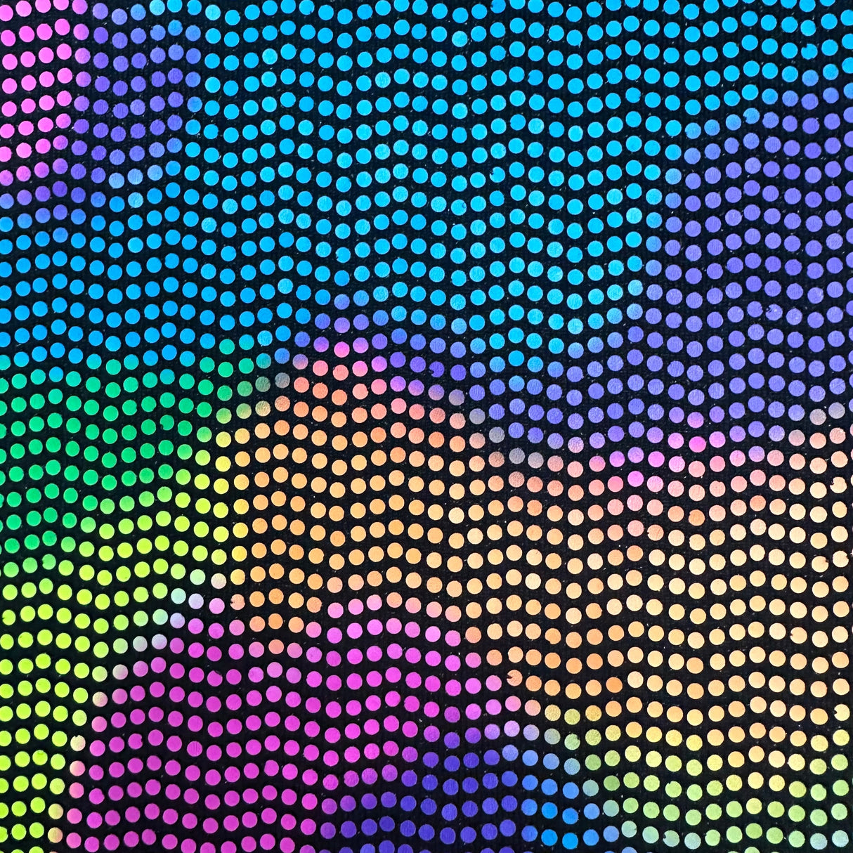 Nylon Spandex Metallic Neon Circle Trans Sequin Fabric