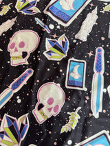 Printed Nylon Spandex Skull Tarot