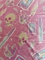 Printed Nylon Spandex Blush Skull Tarot