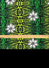 Cotton Fabric Tiare Polynesian Geometric Design