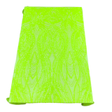 Selena Wave Stretch Sequins Fabric - Nylon Spandex Mesh Fabric, Wave Sequin Design, 60" Width, 52" Sequins Width (1 Yard)