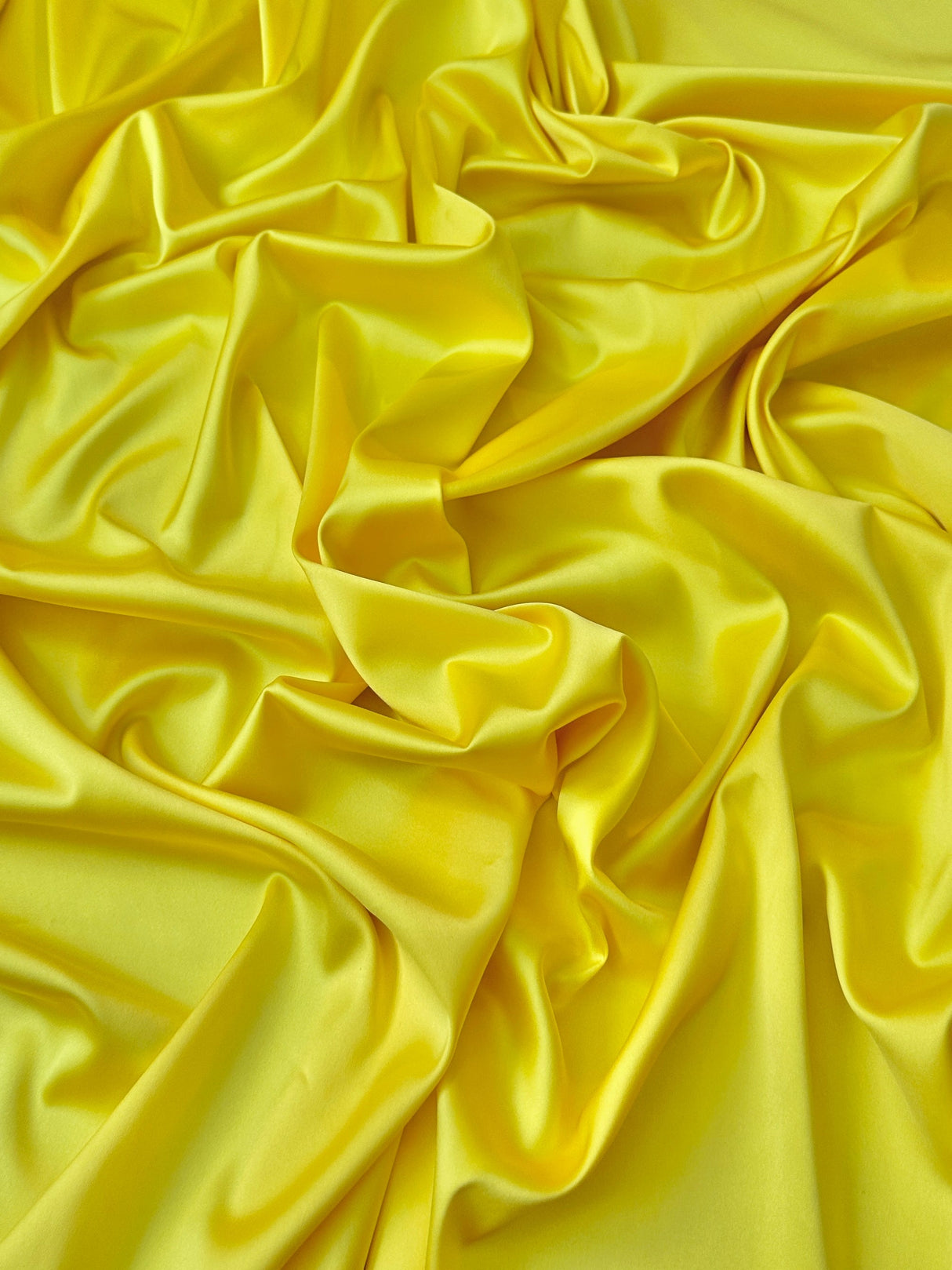 Yellow Stretch Crepe Back Satin