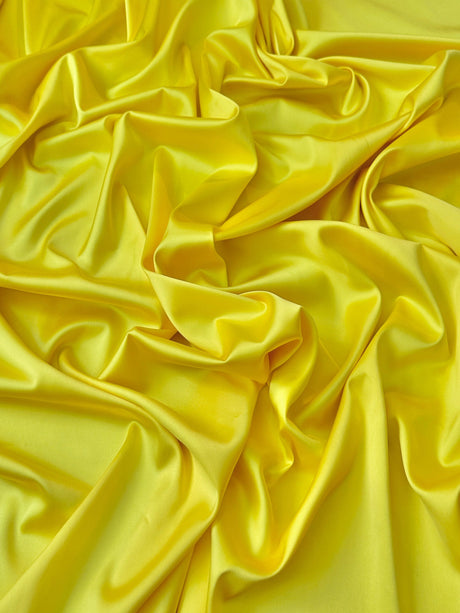 Yellow Stretch Crepe Back Satin