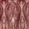 Selena Wave Stretch Sequins Fabric - Nylon Spandex Mesh Fabric, Wave Sequin Design, 60" Width, 52" Sequins Width (1 Yard)