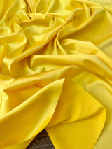 Yellow Stretch Crepe Back Satin