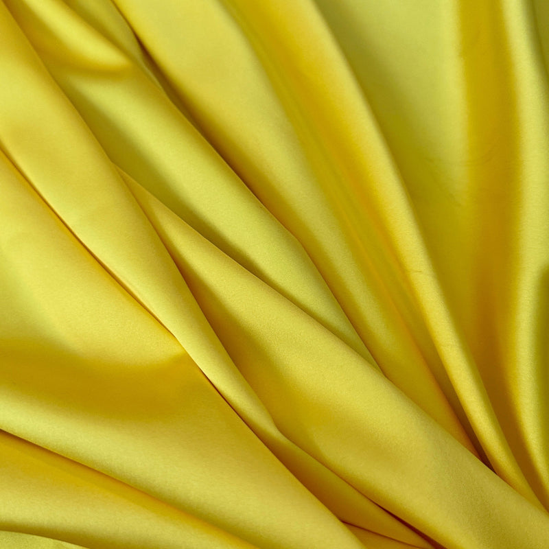 Yellow Stretch Crepe Back Satin