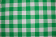 Green Gingham Print Spandex Fabric - Green Gingham, 58"/60" Width (1 Yard)