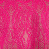 Selena Wave Stretch Sequins Fabric - Nylon Spandex Mesh Fabric, Wave Sequin Design, 60" Width, 52" Sequins Width (1 Yard)