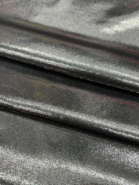 Gun Metal Mystique Spandex Fabric - Gun Metal, Metallic, 60" Width (1 Yard)