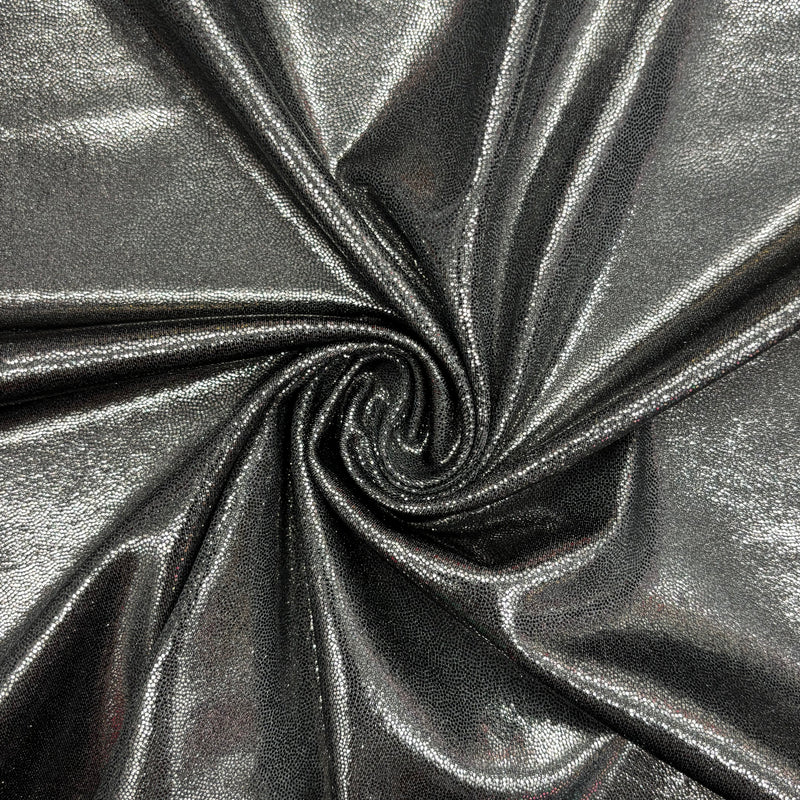 Gun Metal Mystique Spandex Fabric - Gun Metal, Metallic, 60" Width (1 Yard)