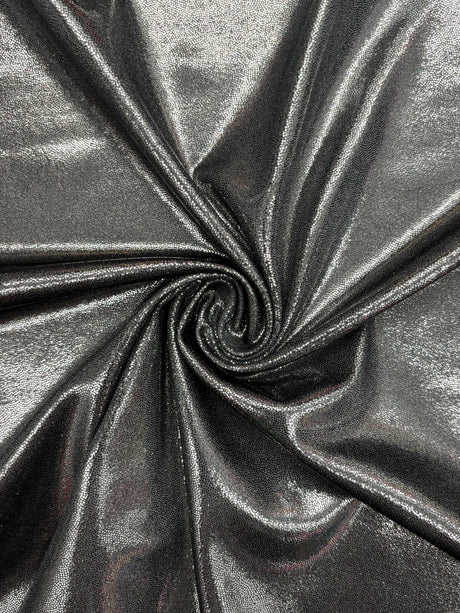 Gun Metal Mystique Spandex Fabric - Gun Metal, Metallic, 60" Width (1 Yard)