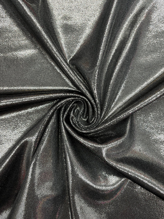 Gun Metal Mystique Spandex Fabric - Gun Metal, Metallic, 60" Width (1 Yard)
