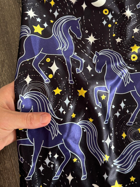 Printed Nylon Spandex Celestial Horses
