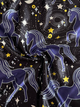 Printed Nylon Spandex Celestial Horses