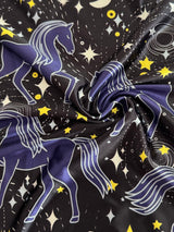Printed Nylon Spandex Celestial Horses
