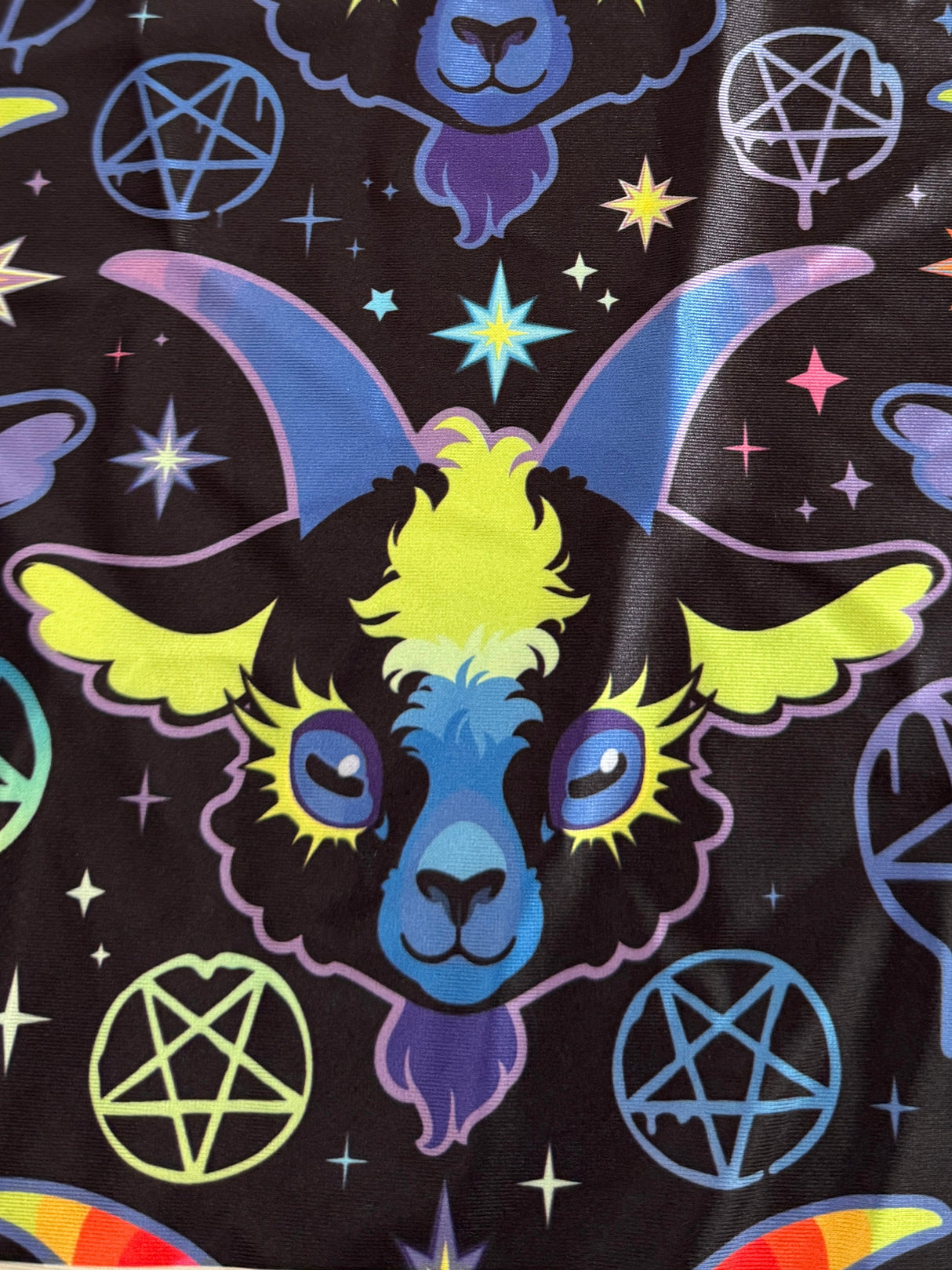 Printed Nylon Spandex Neon Mystic Goat