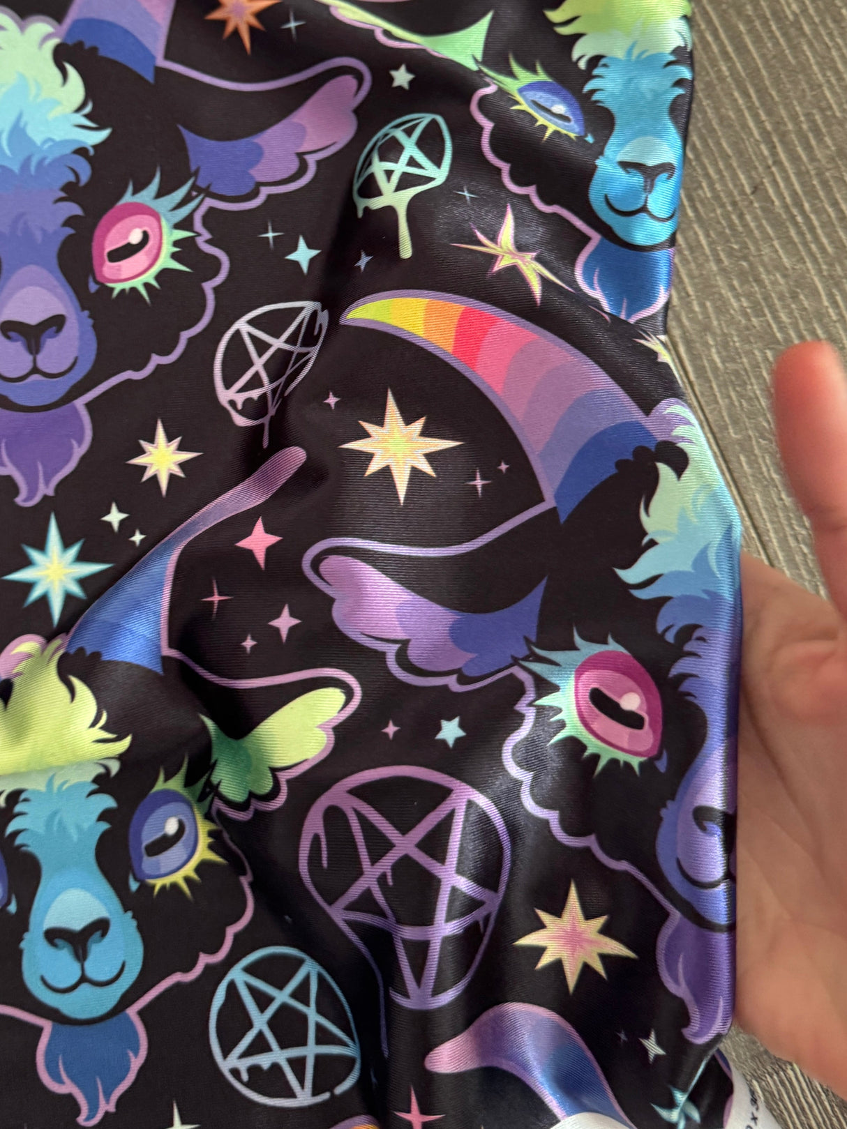 Printed Nylon Spandex Neon Mystic Goat