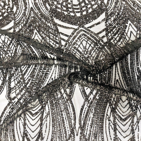 Stretch Sequins Fabric Selena Wave