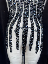 Black Rhinestone Bodice Applique