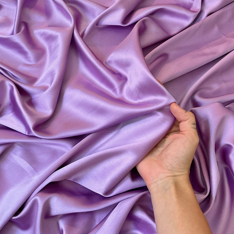 Lavender Stretch Crepe Back Satin
