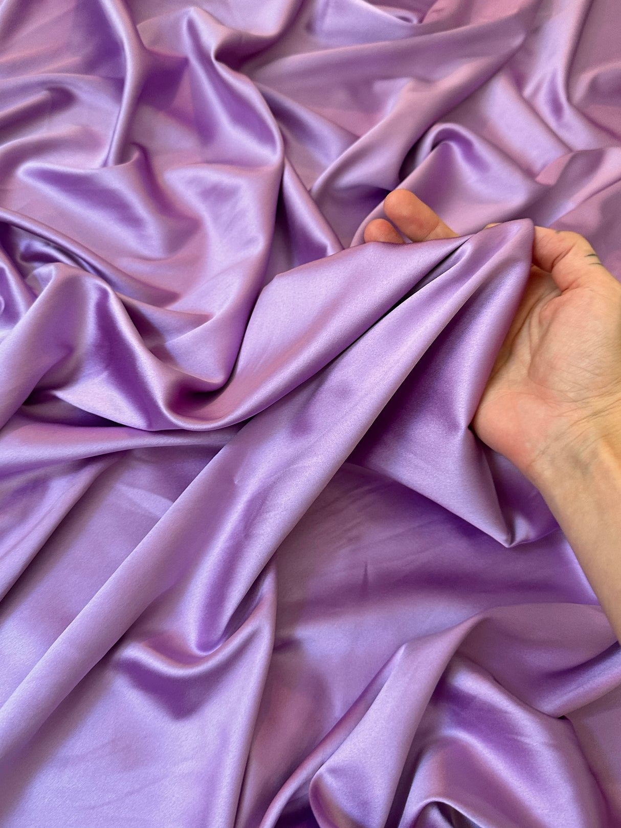 Lavender Stretch Crepe Back Satin