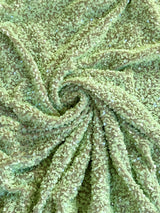 Stretch Sequin on Velvet Pistachio Green